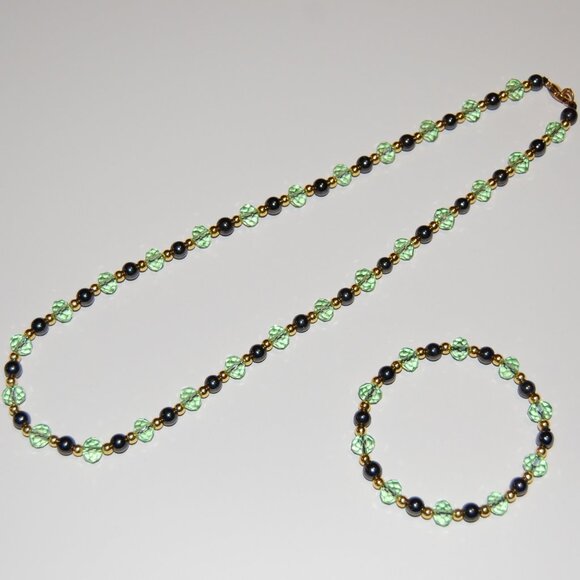 2 Pcs,Necklace,Bracelet,Magnetic Necklace,Magnetic Bracelet,Glass,Magnetic Beads - Picture 2 of 4